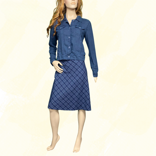 Sportscraft Cybelle Check Skirt	- Navy/White	10