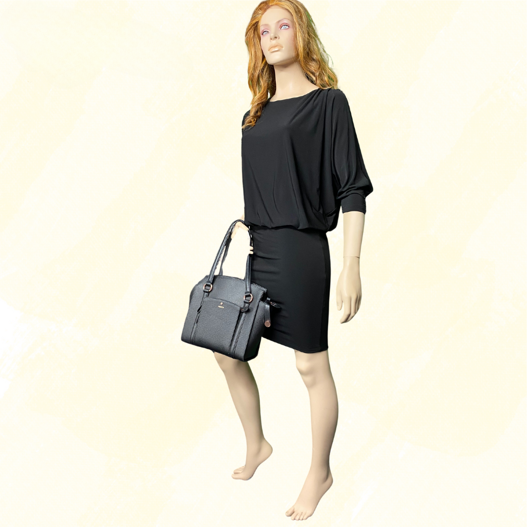 Bird Keeper Stretch Fitted skirt Open sleeve sequinned - Black 12