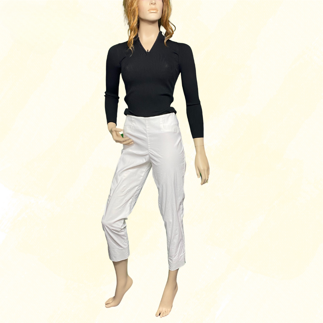 Andiamo Pippa Capri Pants - White - 12
