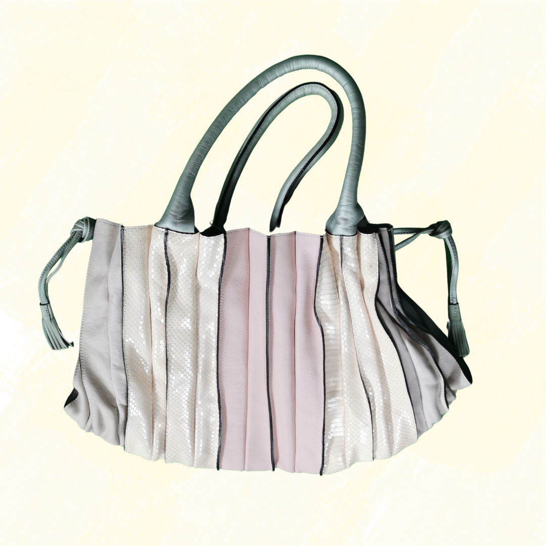 Lupo - Leather Tote Bag - Large - Pink
