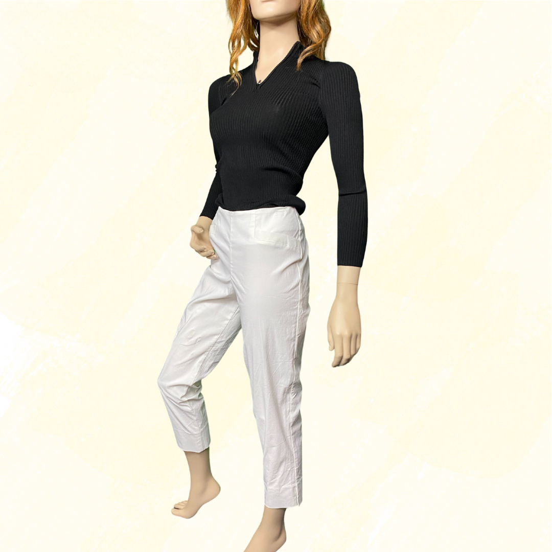 Andiamo Pippa Capri Pants - White - 12
