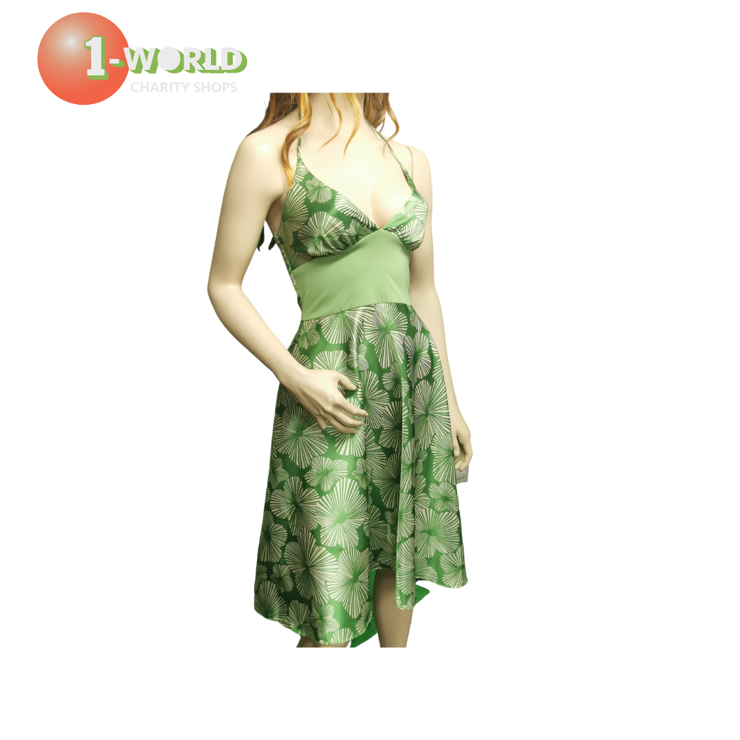 Alyn Paige Vintage Halter dress - M Green