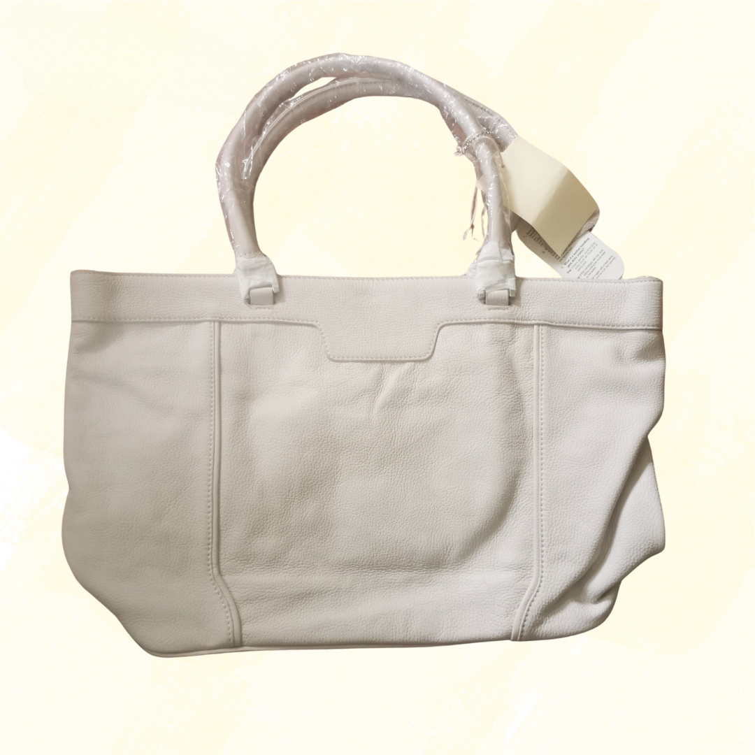 Paper Windmill Leather Handbag - Large - Off White