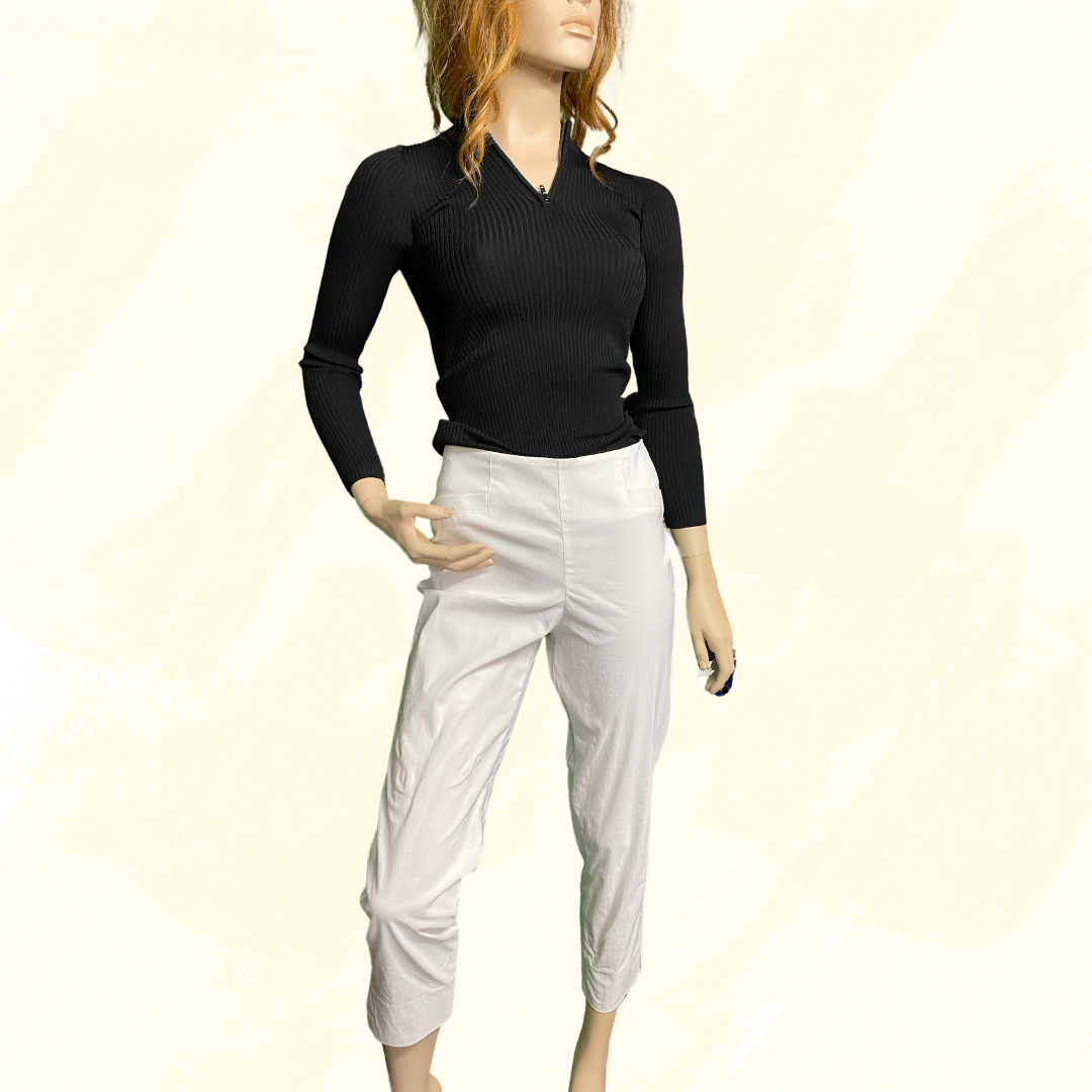 Andiamo Pippa Capri Pants - White - 12