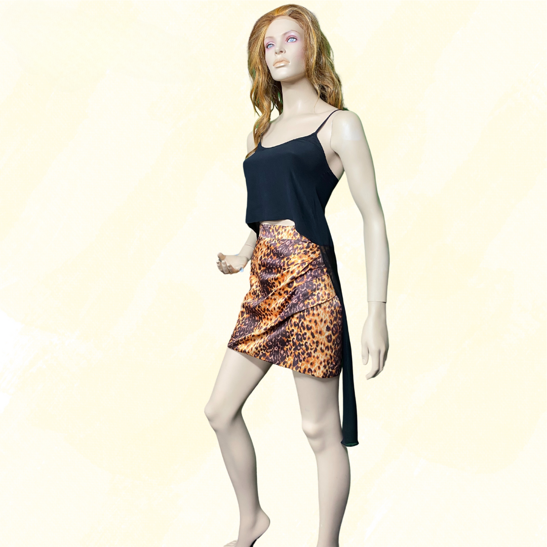 Manning Cartell Mini Skirt gathered sign - Tiger Print 10