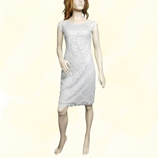 Liz Jordan Lace Dress - Size 12 - Gray