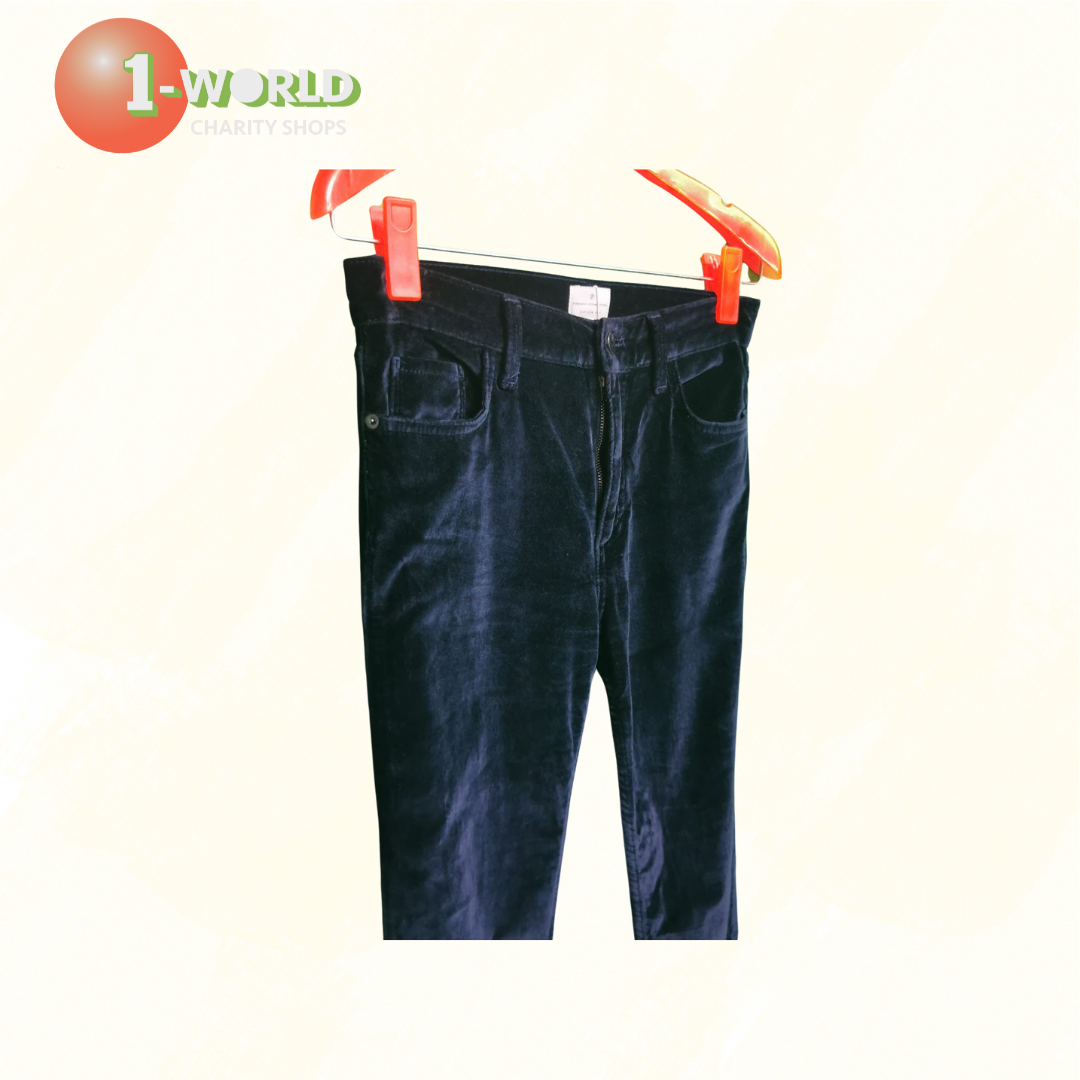 French Connection Velvet Pants - 10 Blue