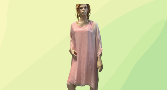 Made in Italy Clio Blush Silk Layer Dress RRP $129.95 - S/M - Blush