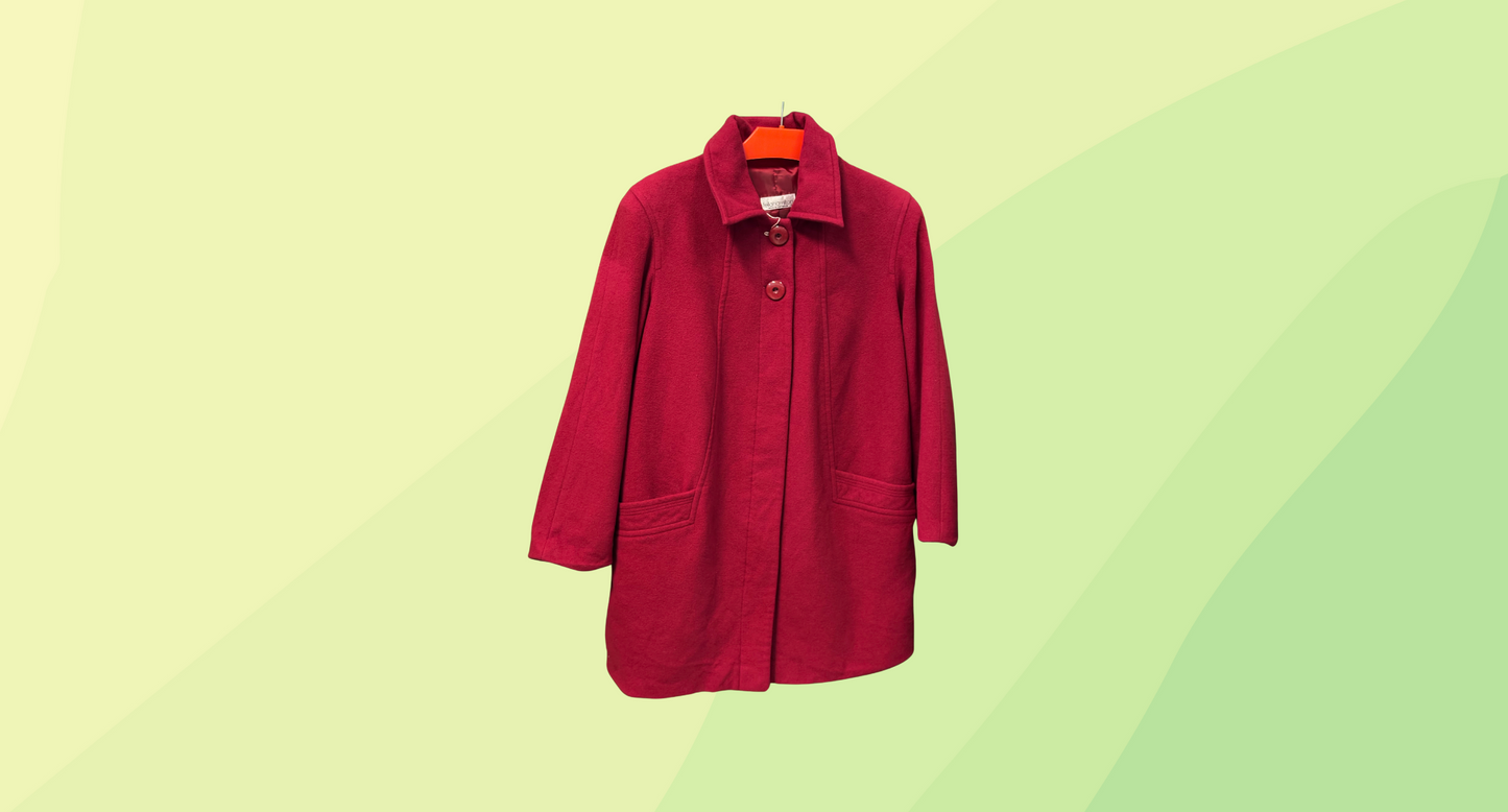 Fella Hamilton Wool Coat - 14 - Cherry Red