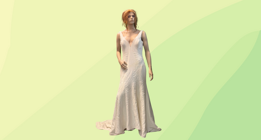 Madi Lane Wedding Dress, Train, Beaded - 14 - White