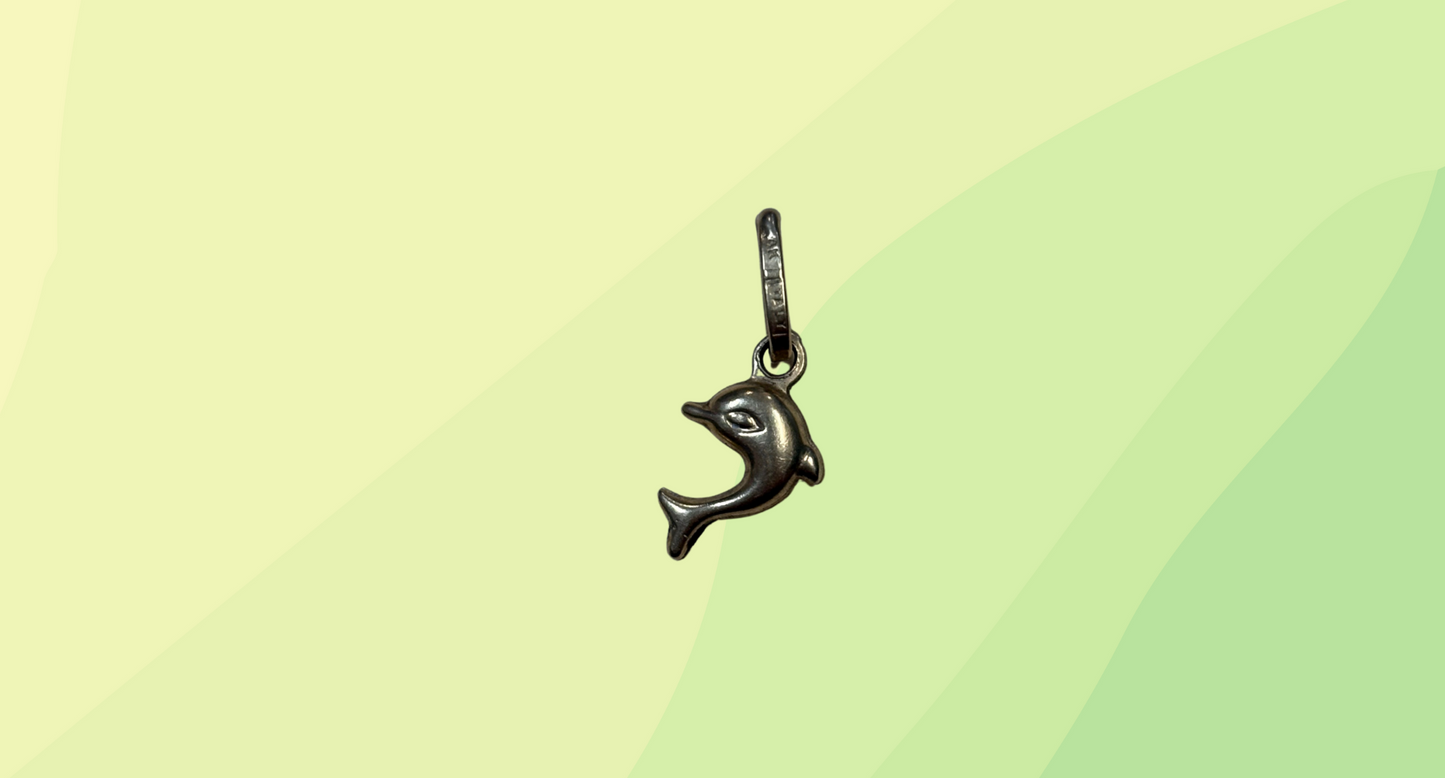 Gold (375) Dolphin Pendant - 1.5cm