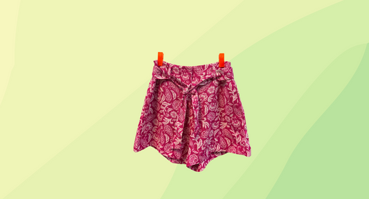 Witchery Printed Linen Shorts RRP $149.95 - Size 12 - Guava