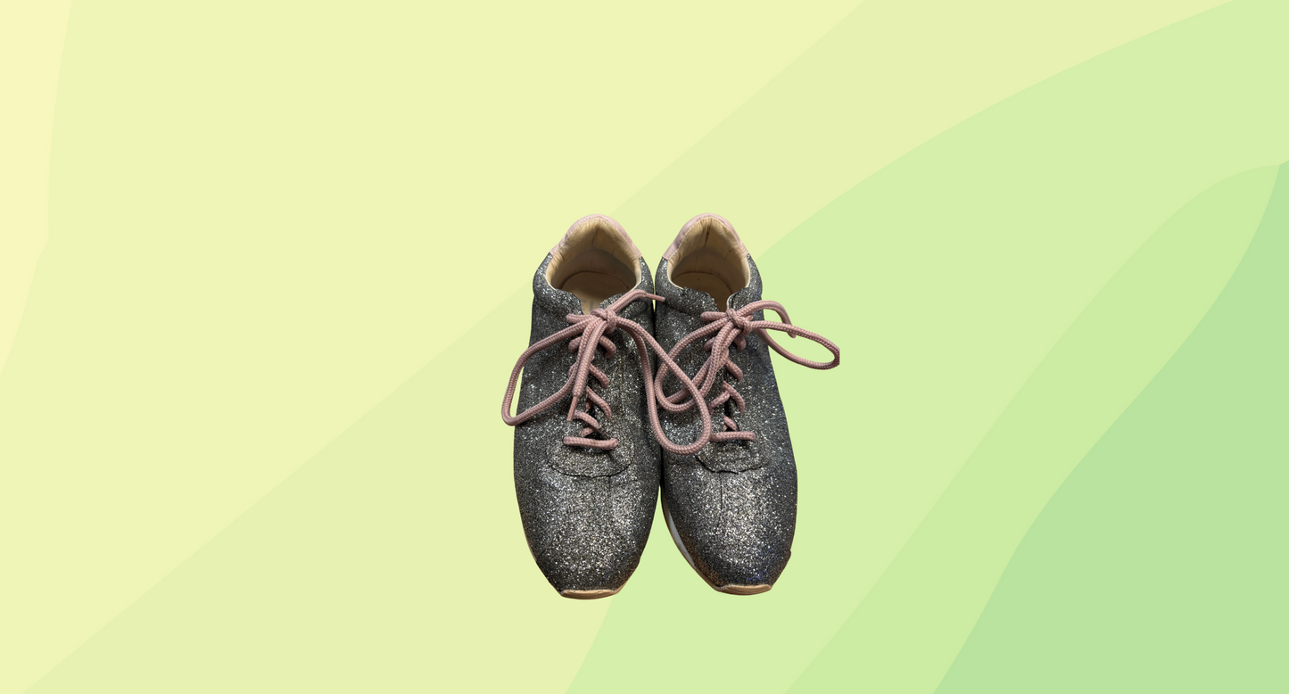 Elk Glitter Sneaker - Size 41 - Silver