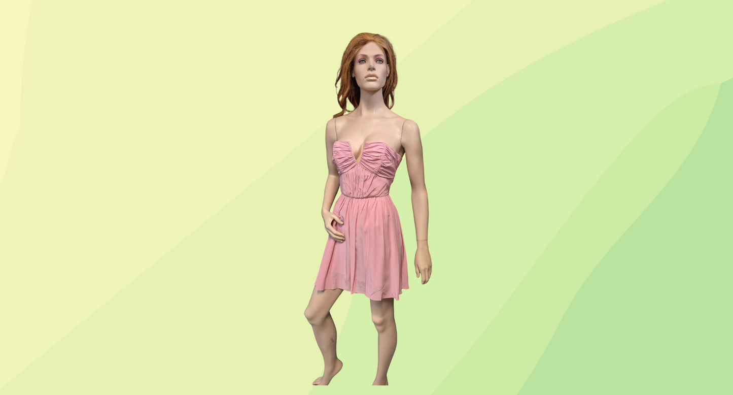 Zimmermann Strapless Mini Silk Dress - Size 2 - Pale Pink