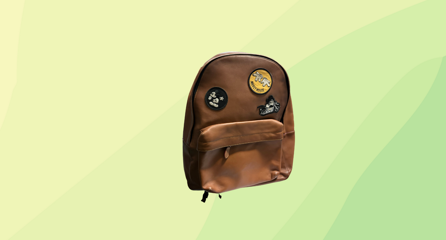 Disney x Coach Mickey Mouse Leather Backpack - Brown