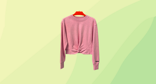 Scotch & Soda Cropped Knot Front Sweater - M - Pink