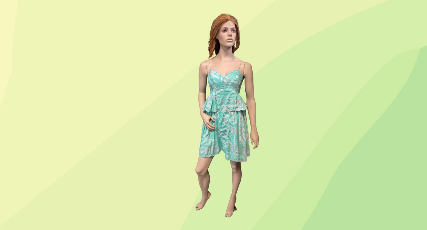 Country Road Tropical Print Sundress - Size 6 - Mint