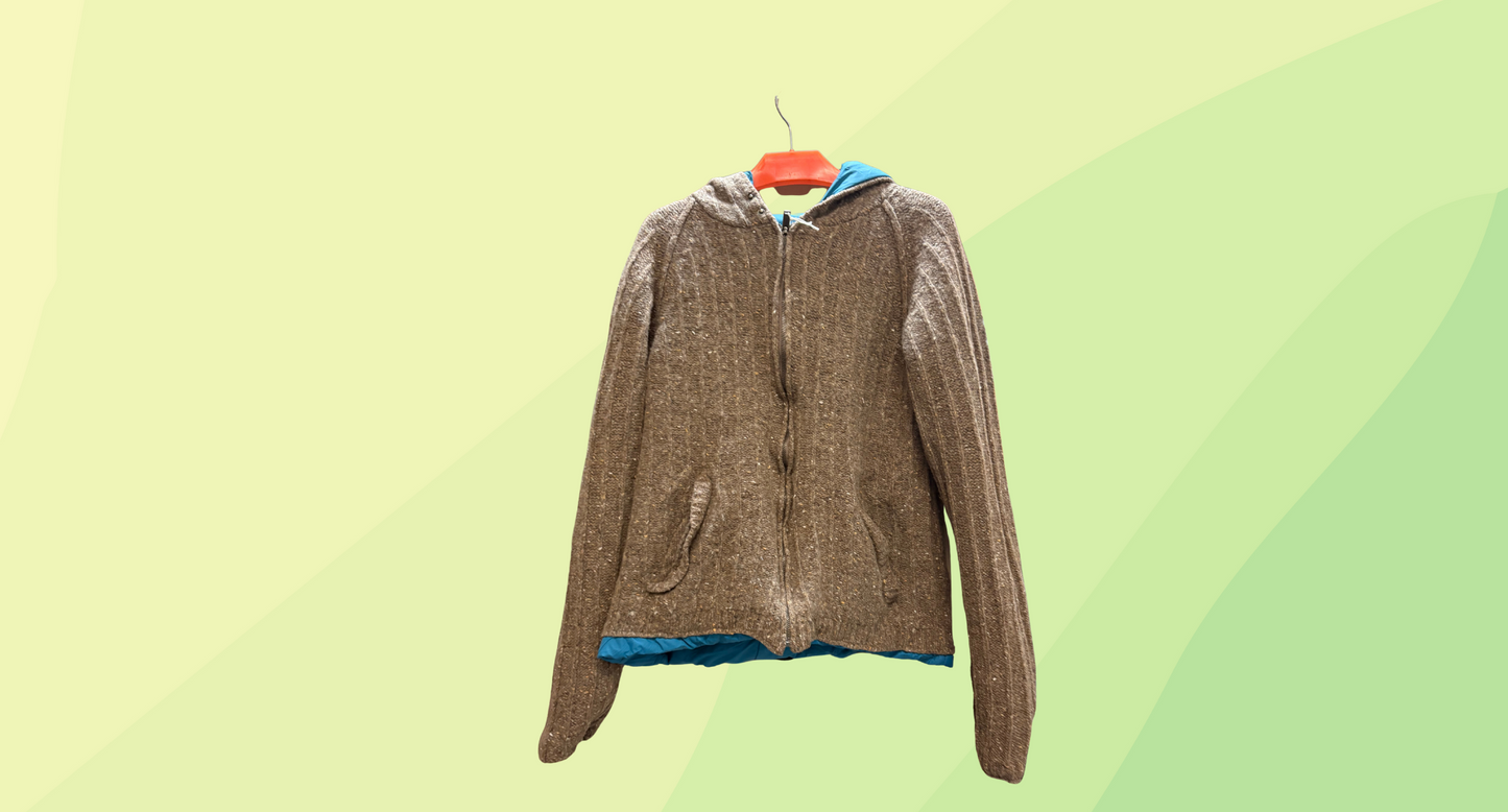 Diesel Reversible Jacket - XL - Blue/Brown Knit