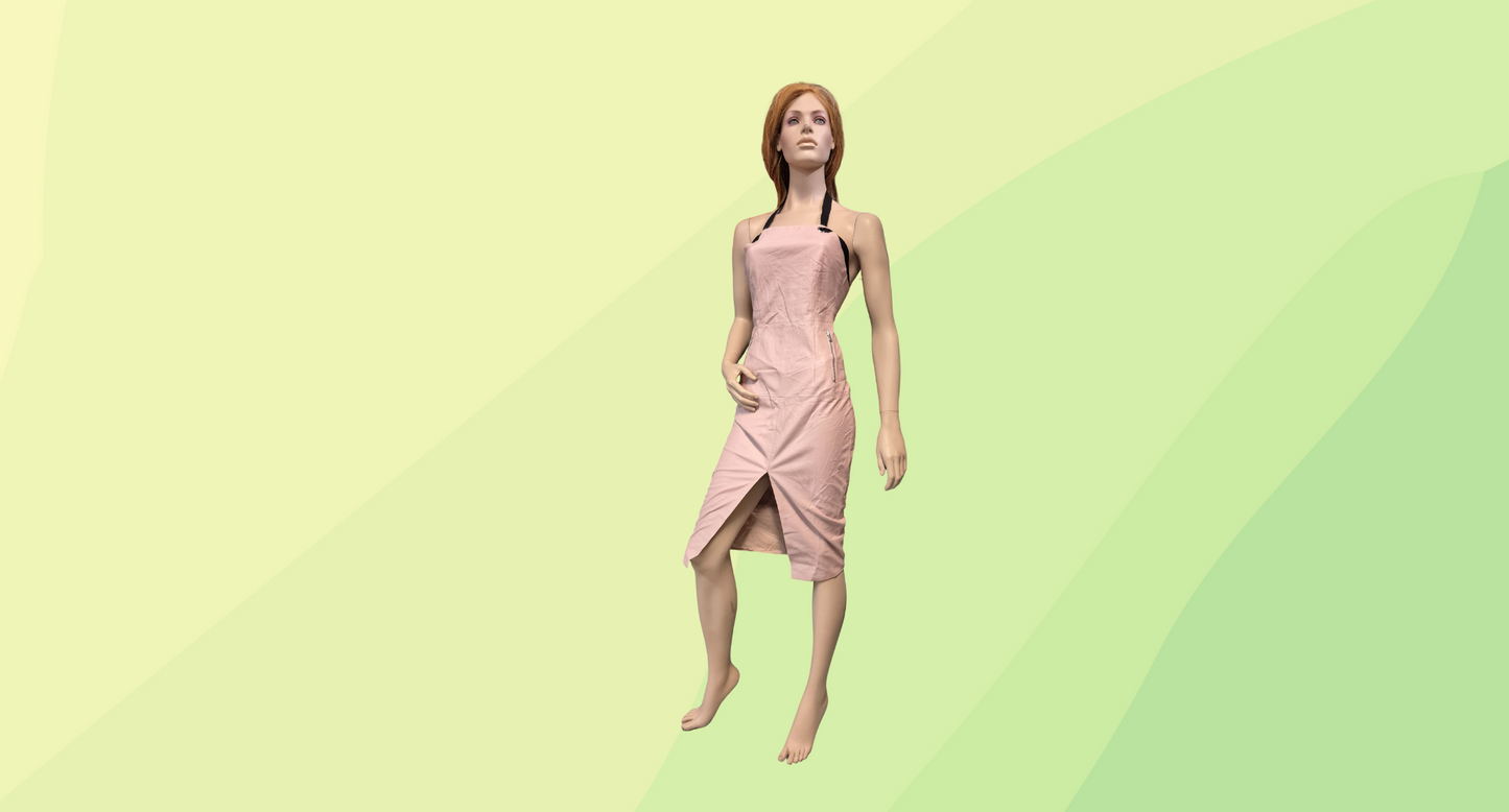 Rebecca Vallance Billie Tie Split Midi Dress - Size 10 - Butter