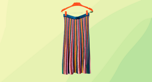 Gorman Pleated Knit Maxi Skirt - Size 14 - Rainbow