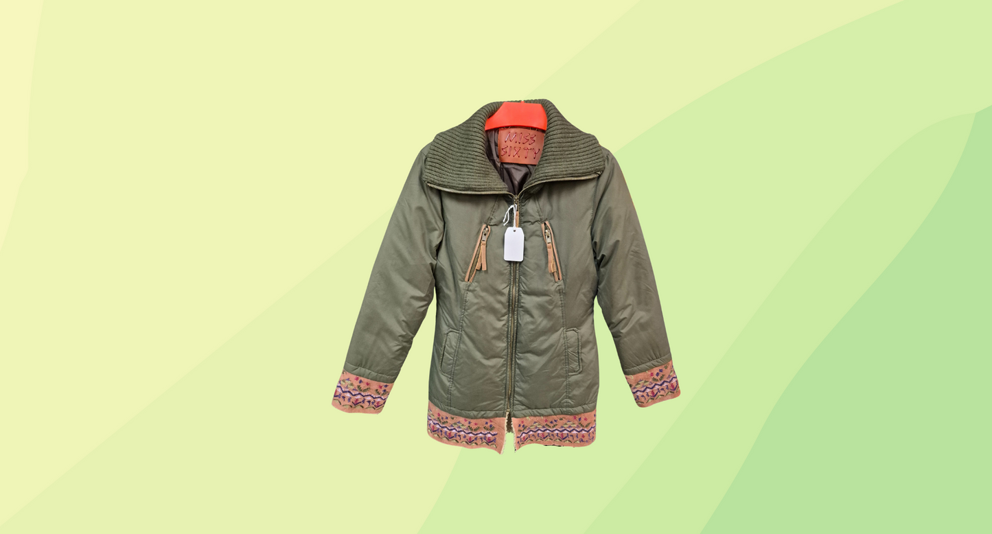 Miss Sixty Vintage Y2K Coat - M - Khaki Green