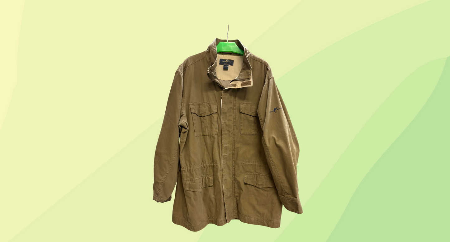 Jarvis Walker Mens Vintage Fishing Jacket - XL - Khaki