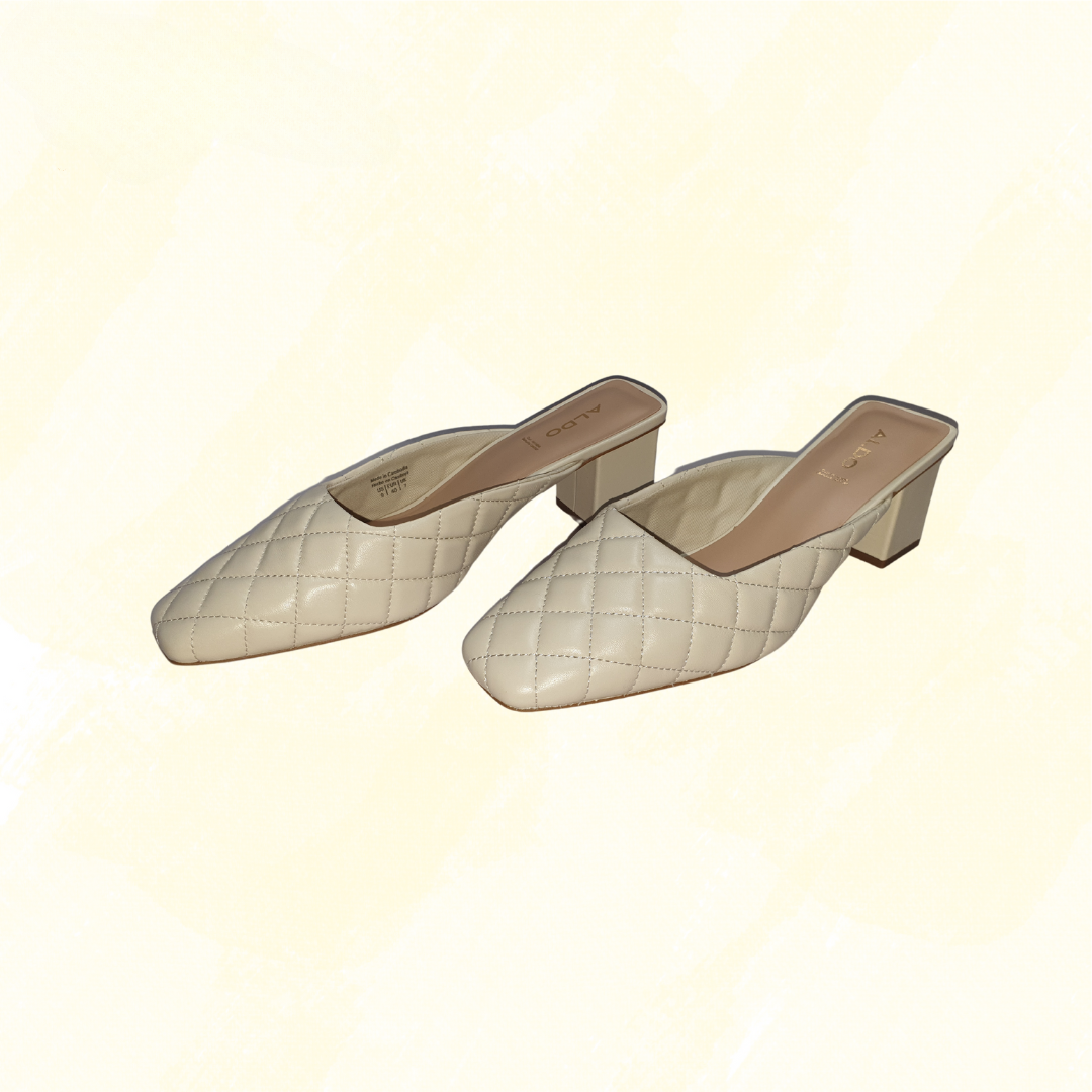 Aldo Drenna Quilted Mules - Other White - 9