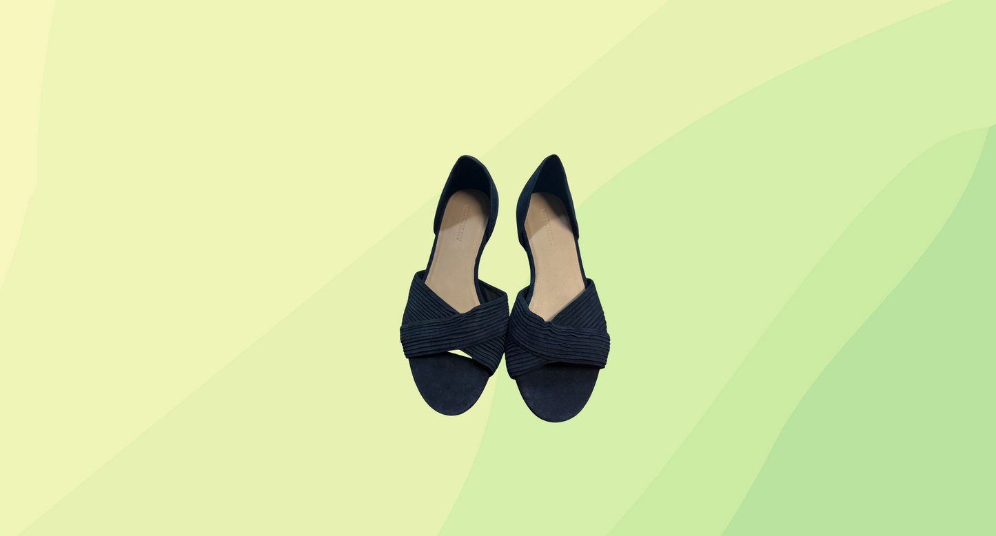 Witchery Taylor Suede Flat RRP $139.95 - Size 37 - Navy