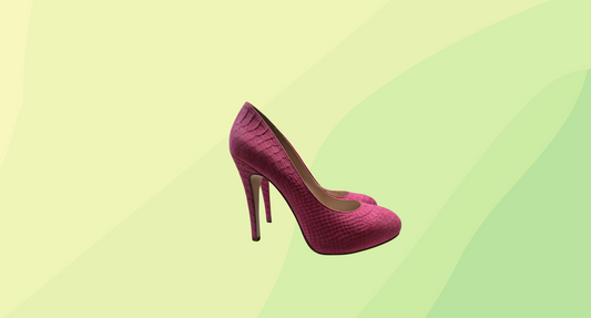 Wittner Reptile Print Heels - Size 39 - Pink