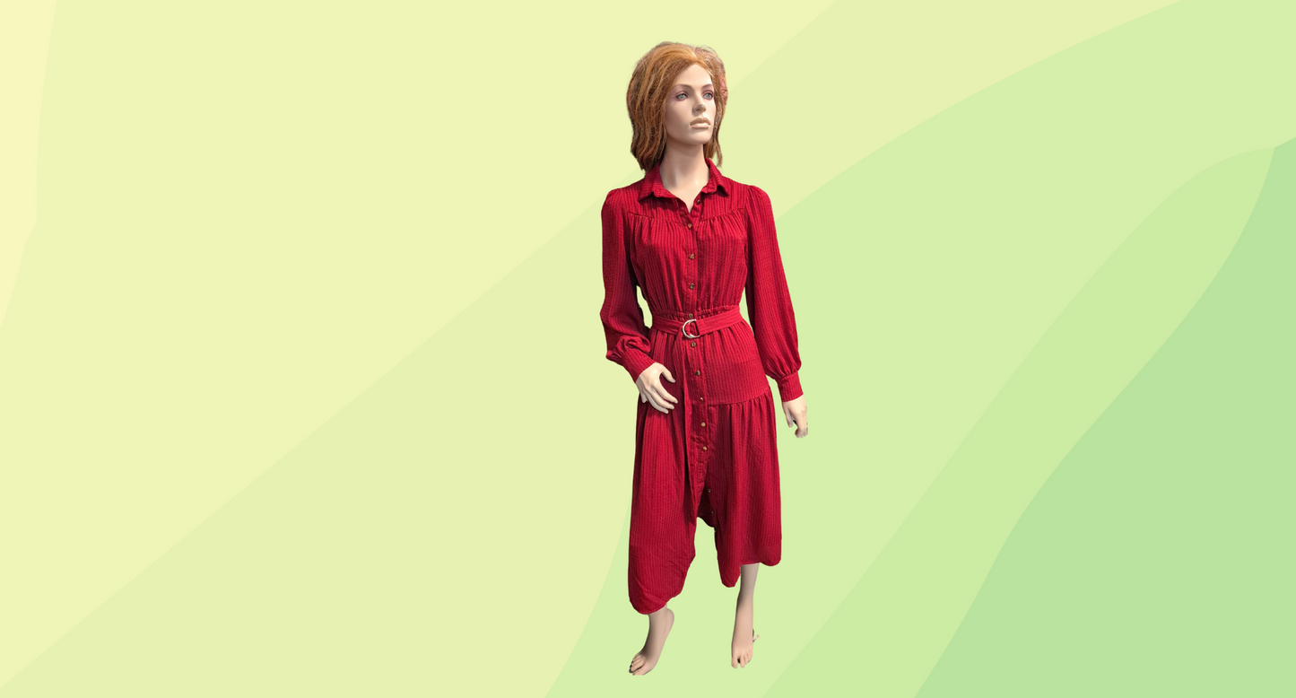 SAO by Dee Maxi Dress with Belt - M - Red