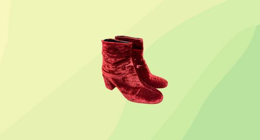 Zara Velvet Ankle Boot - Size 36 - Red
