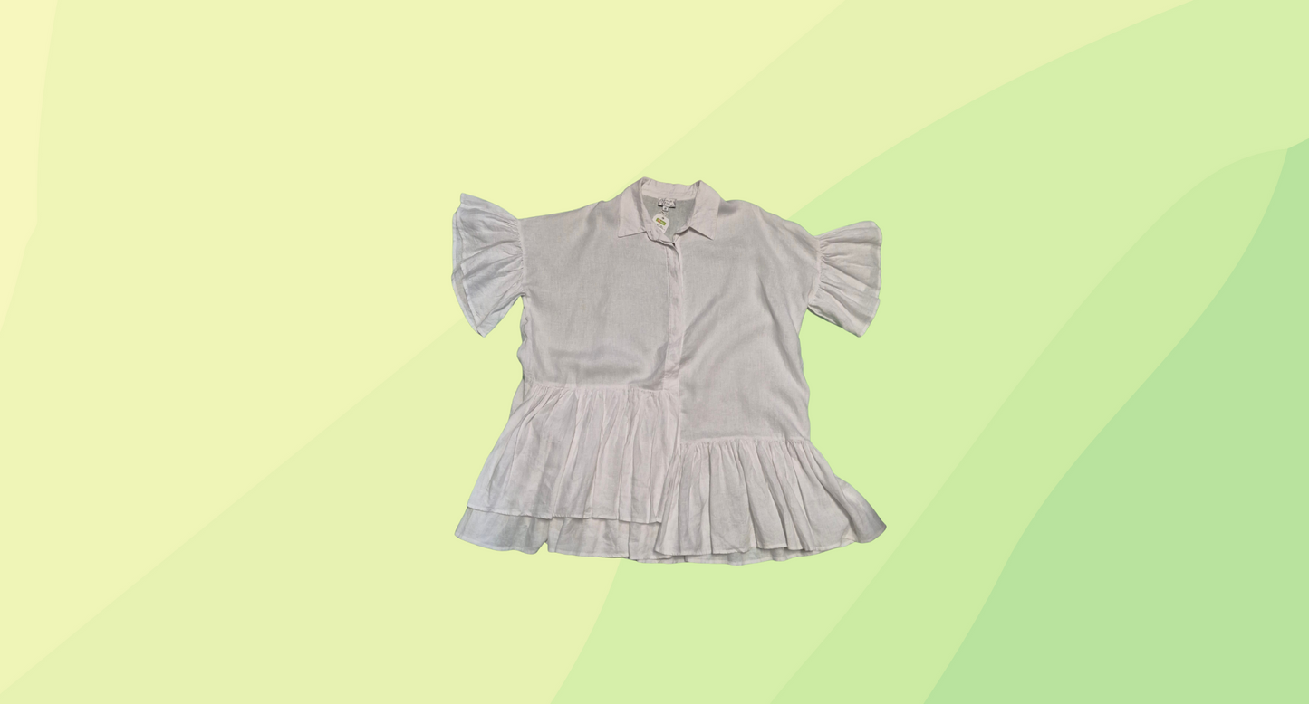 Lunar Fox Harper Frill Dress - Size 16 - White