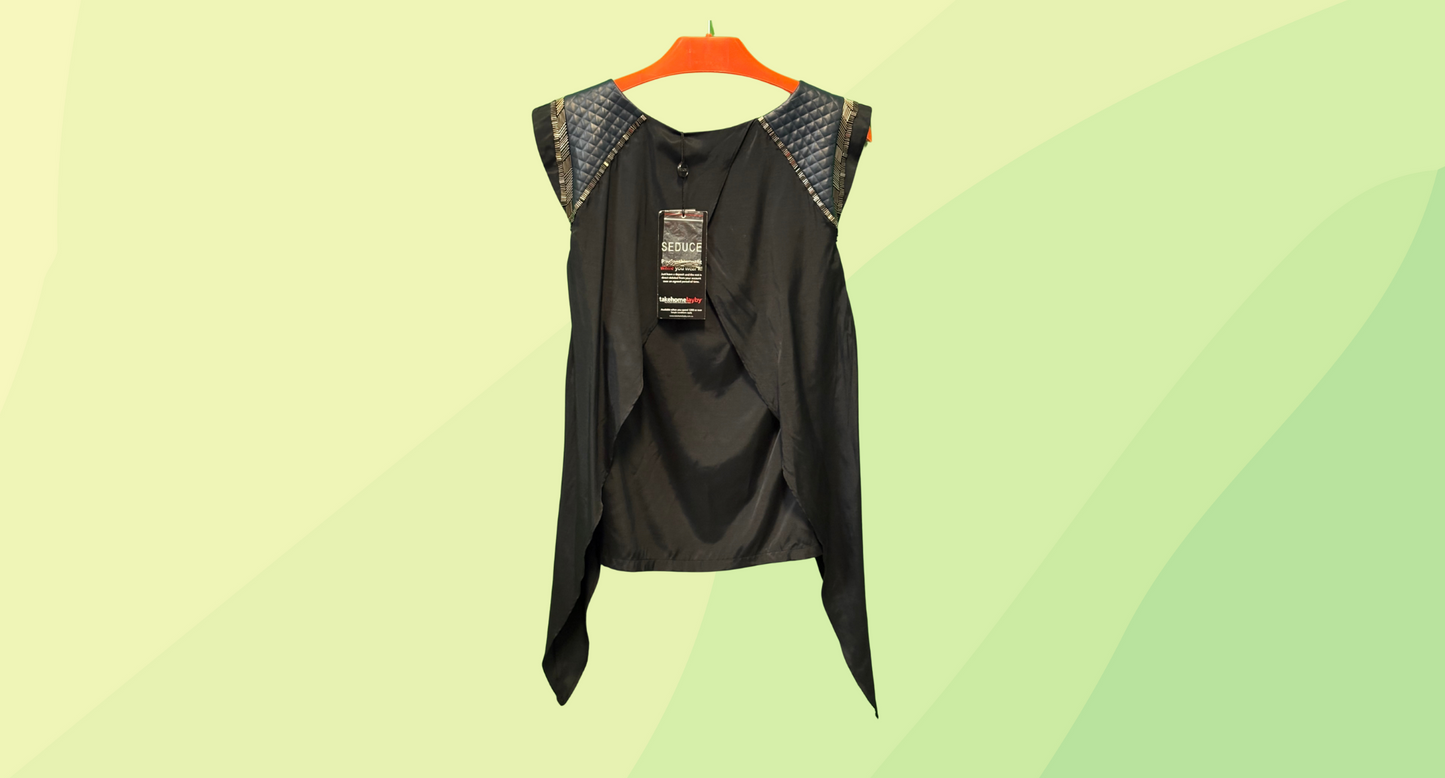 Seduce Top - Bronze beading RRP $139.95 - Size 6 - Black