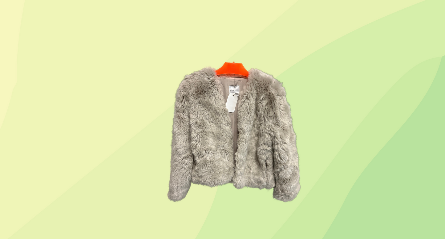 Decjuba Kids Faux Fur Jacket - XS - Grey