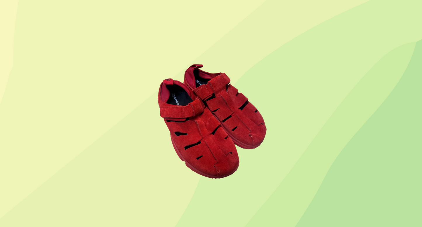 Mahabis Suede Sandal - Size 39 - Red