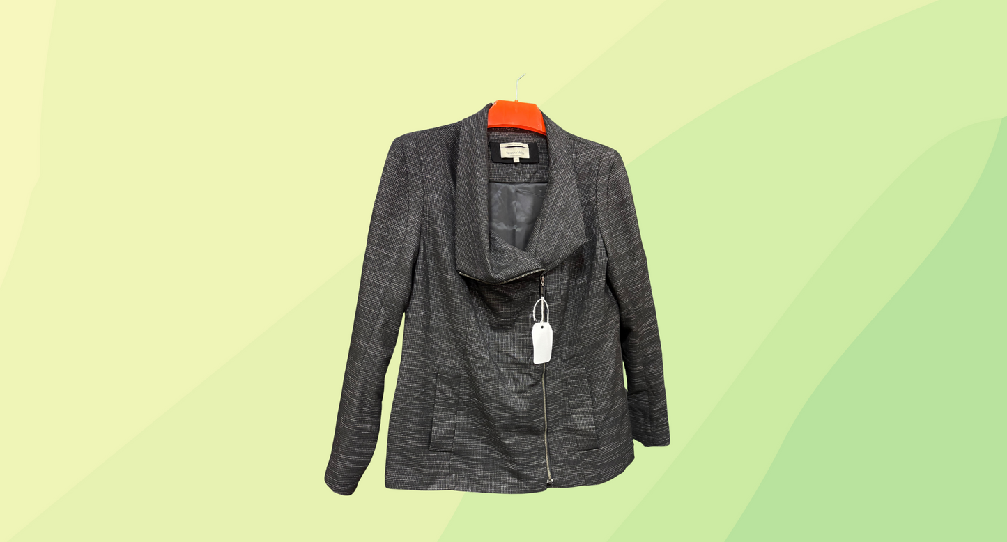 Veronika Maine Asymetric Jacket - Size 12 - Grey
