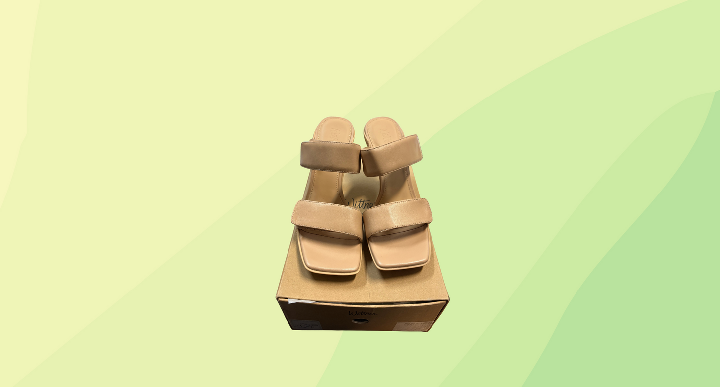 Wittner Rexine Heels RRP $80 - Size 40 - Sand