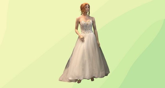 MIA Solano Wedding Dress Tule Skirt Beaded bodice - 8 - White