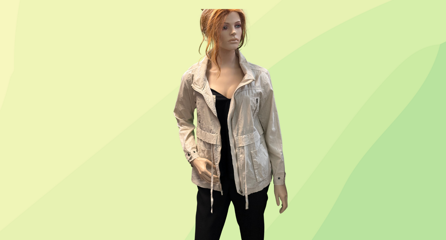 Trenery 100% Linen Jacket - Small - Cream