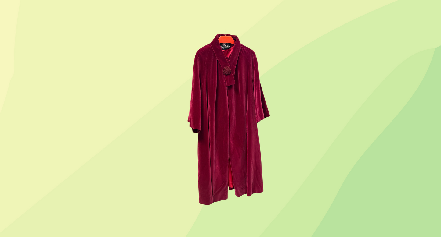 Leon Cutler Vintage Velvet Jacket - S - Magenta