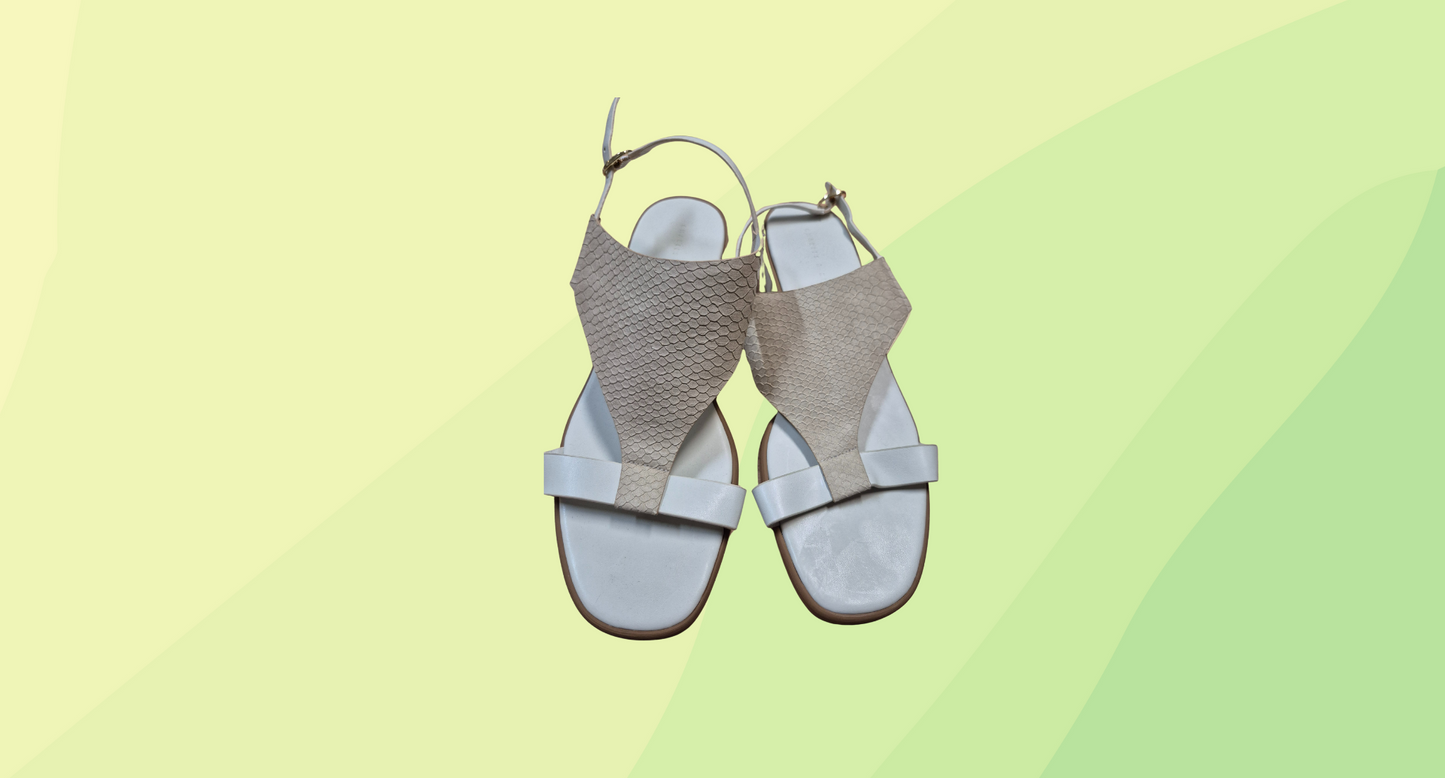 Charles & Keith Sandal - Size 39 - White/Beige