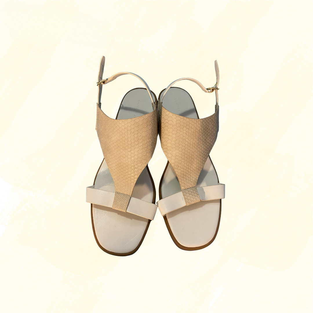Charles & Keith Sandal - White/beige - 39