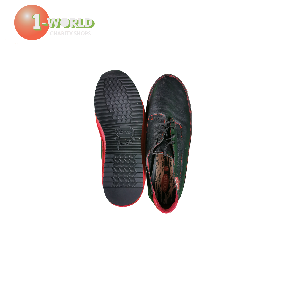 Clamp Gumlite Leather Sneaker - 40 Black/Red