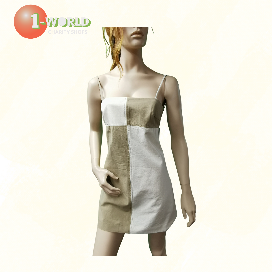 Bec & Bridge Artie Mini Dress - Size 8 Beige/Cream