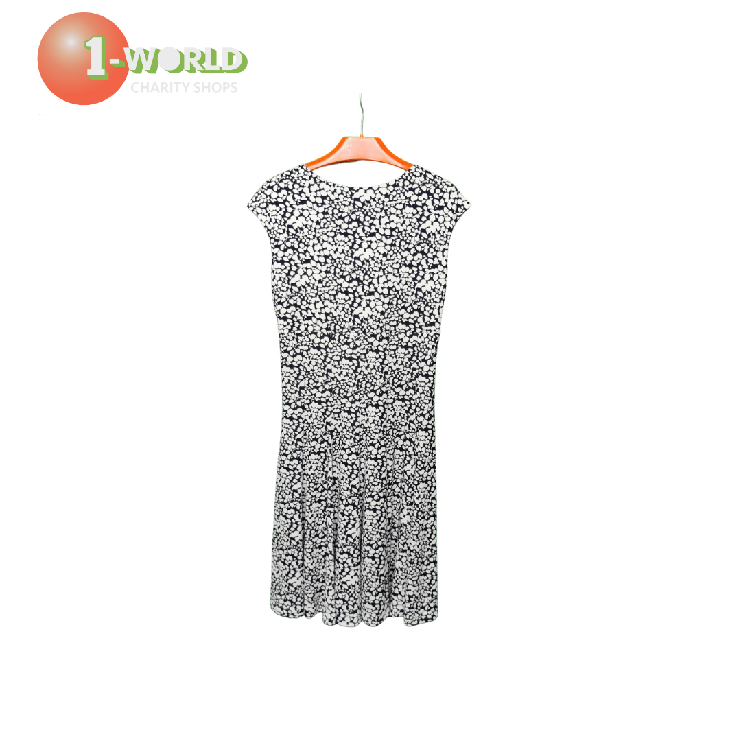 Perri Cutten Mira Dress - S Black/White Print