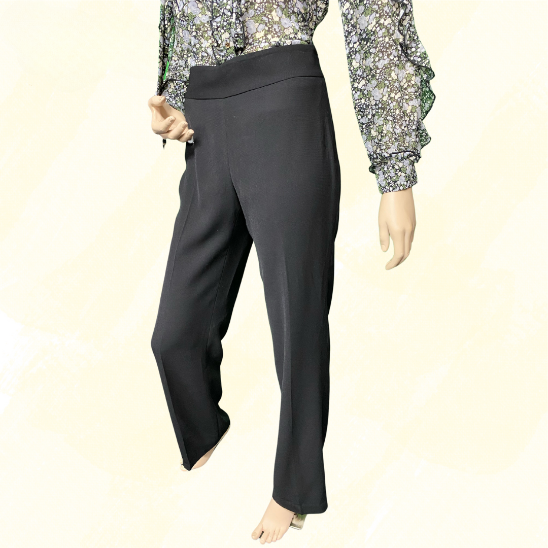 Pilgrim Top with Frill, tie neck - Black/Floral Size 10
