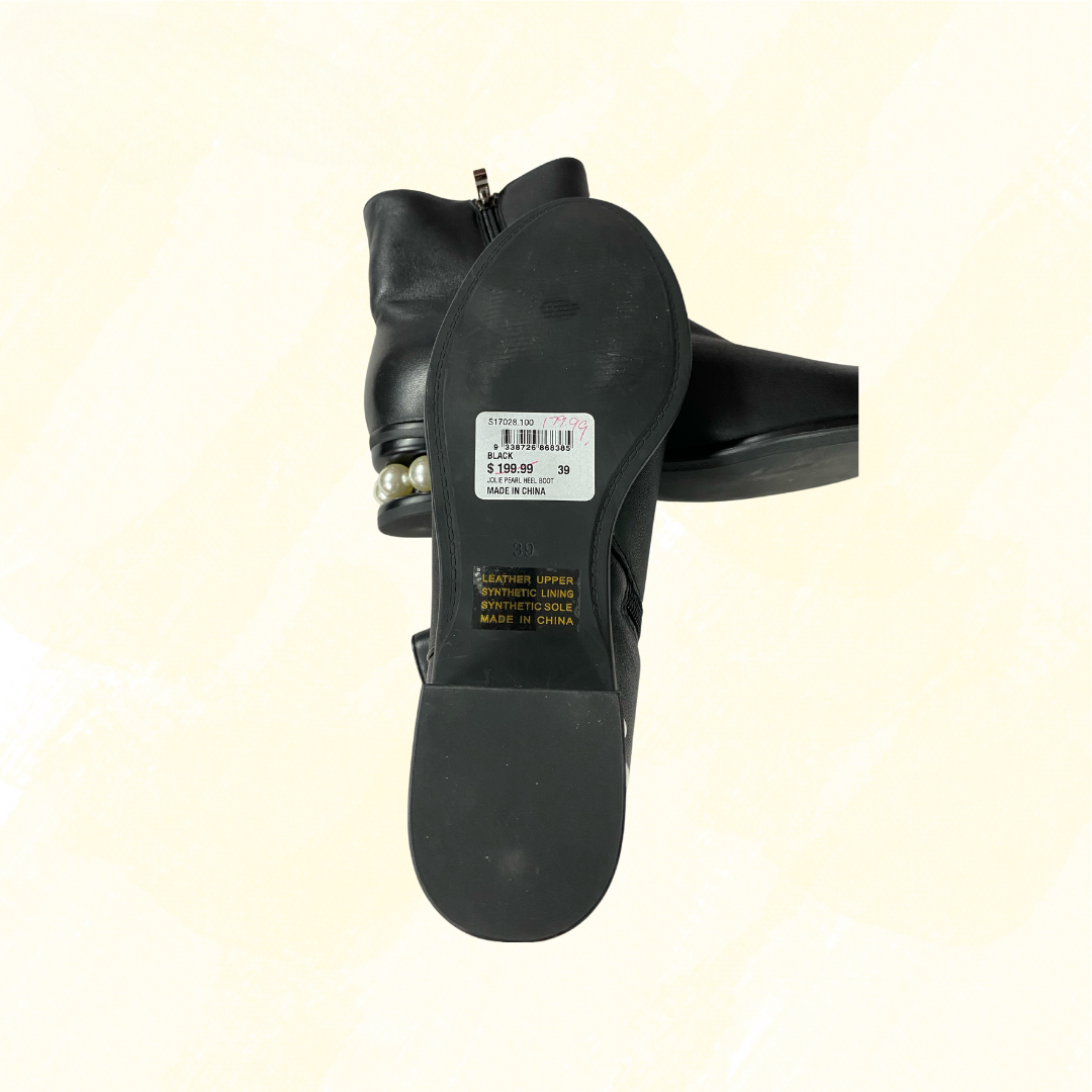 Blue Illusion - Jolie Boot with Pearl Heel highlight RRP $199.99 - Black - 39