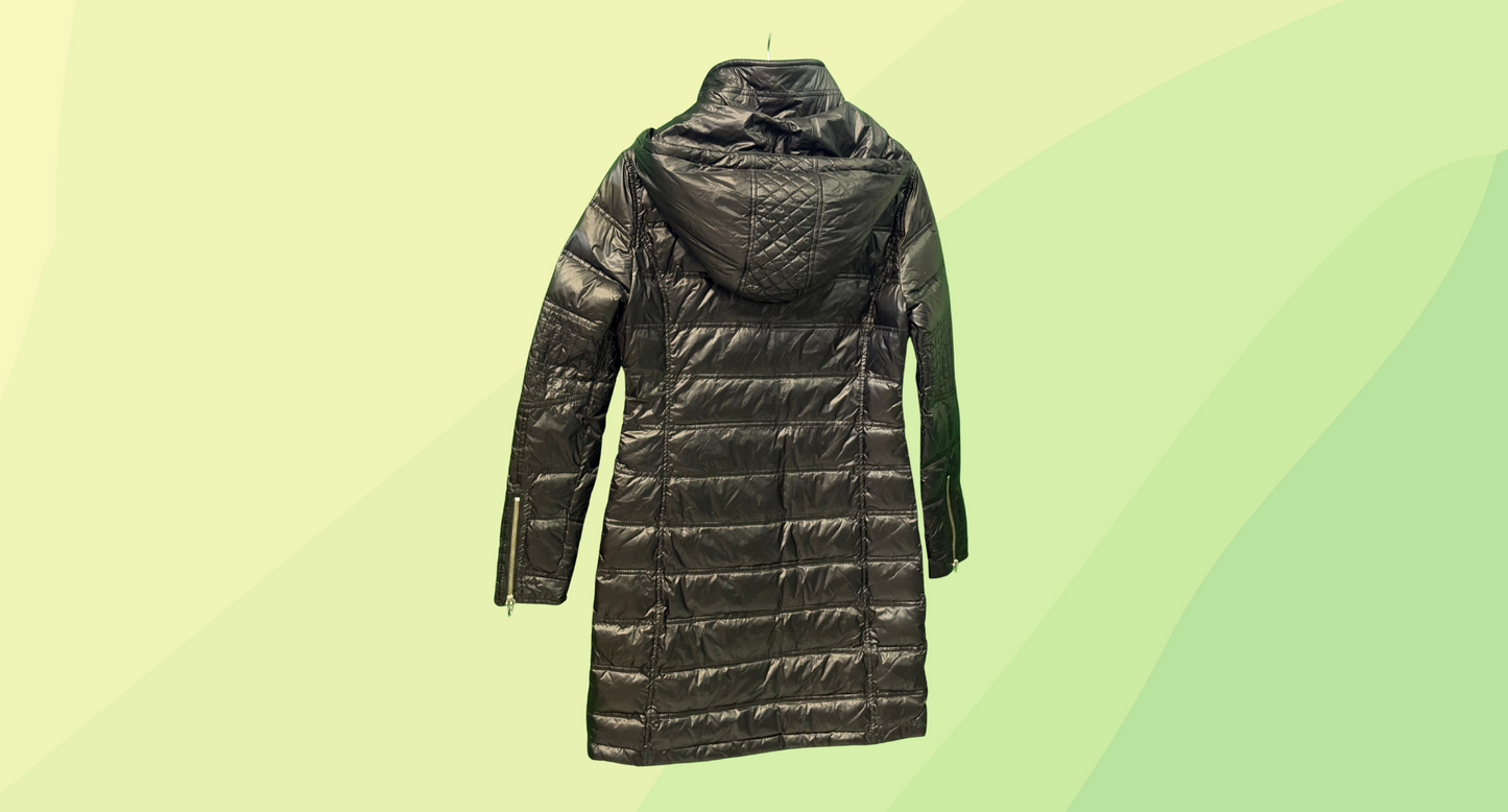 Pilot Athletic Florence Biker Puffer Trench - XS - Black