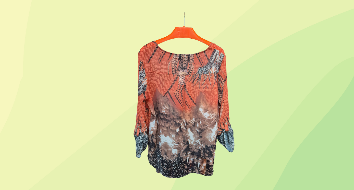 Gabriella Frattini Top - Size 14 - Orange