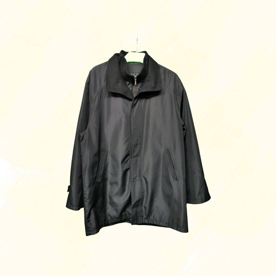 Hugo Boss Boss Classic Jacket Zip Front - Men's XL Grey Pin Strip